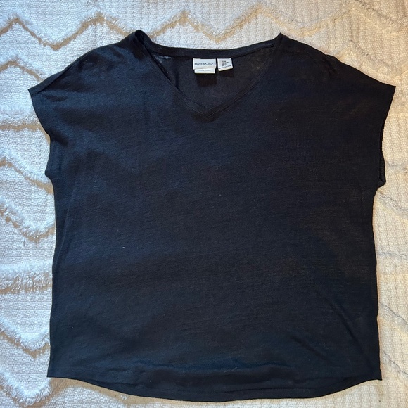 Rachel Zoe Linen V-neck Tee - Picture 1 of 5